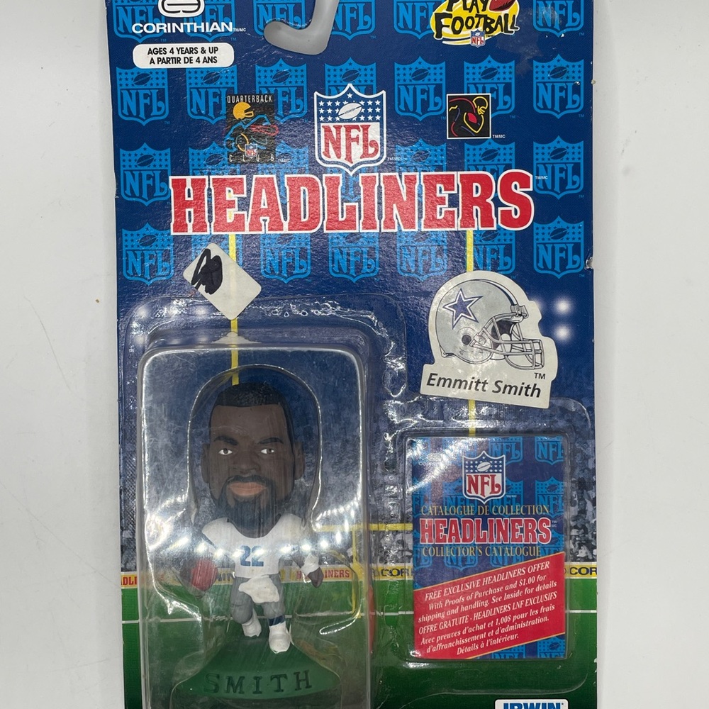 Sealed 1996 Emmitt Smith NFL Dallas Cowboys Headliners Figure Corinthian